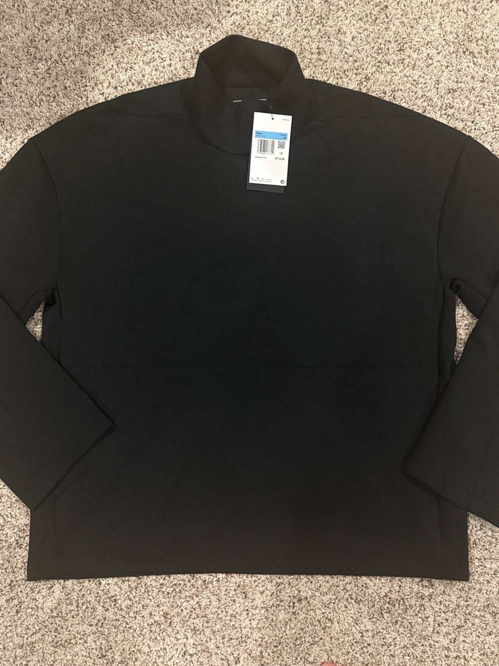 Nike Black Long Sleeve Mock Neck Shirt